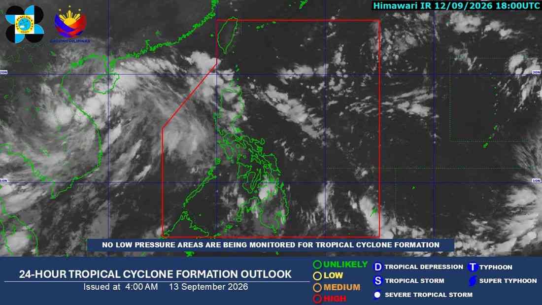 Easterlies to bring isolated rains over Extreme Northern Luzon