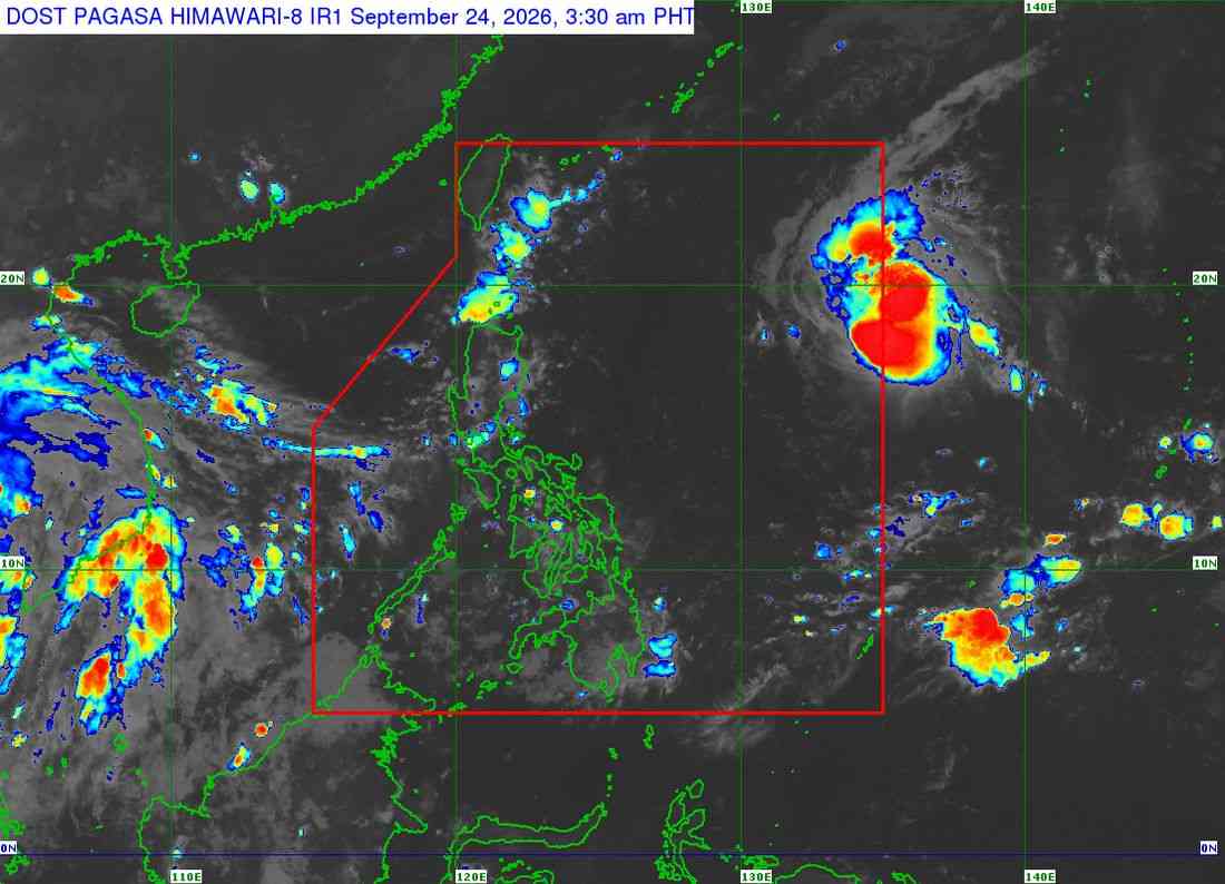 Tropical Storm Surigae to enter PAR Thursday, Sept. 24, to be named Queenie