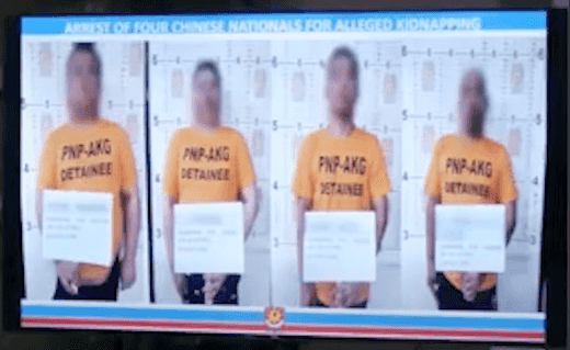 4 Chinese nationals nabbed for kidnapping in Parañaque; fellow citizens rescued