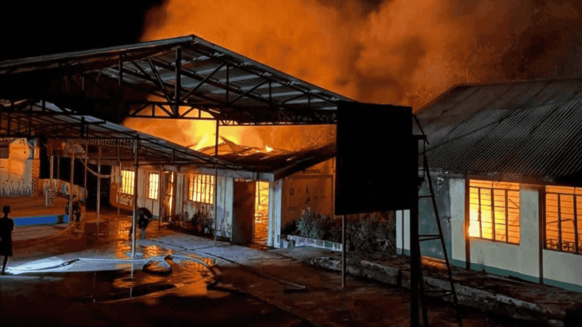 Abra School designated as voting center razed by fire