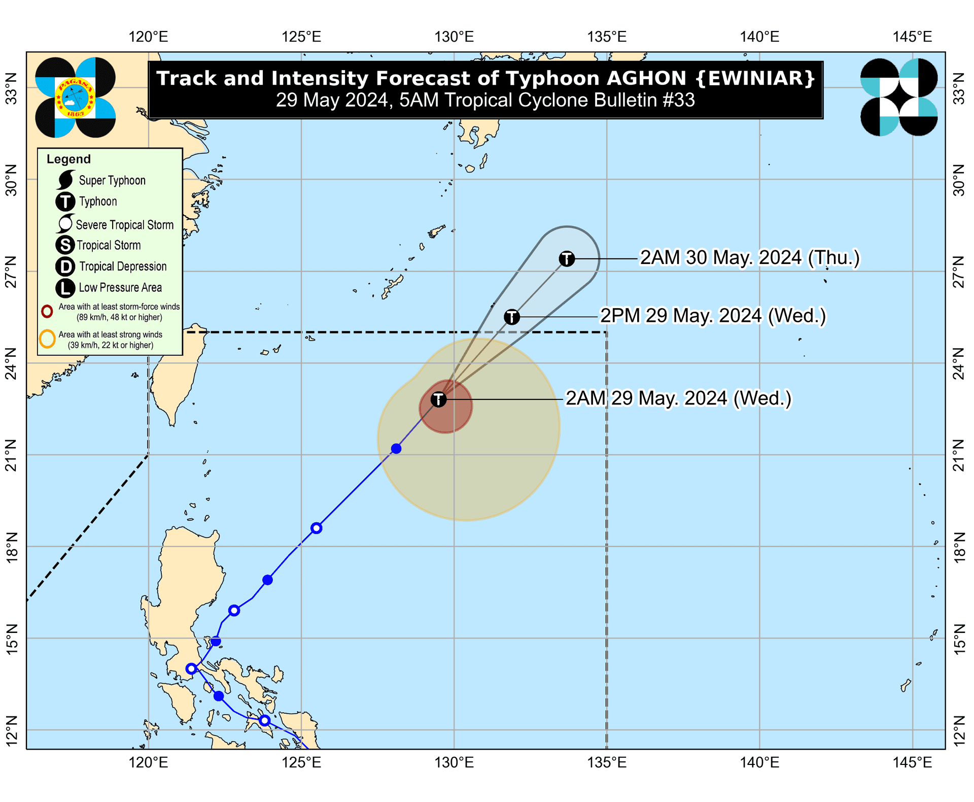 Aghon accelerating northeastward of the PH Sea —PAGASA