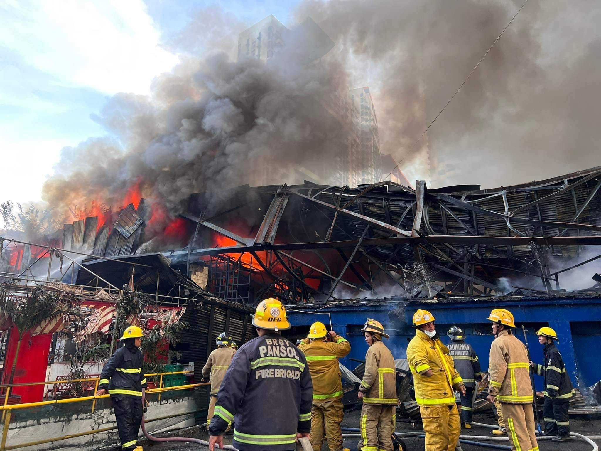 Araneta City bus station suspends operations after fire broke out