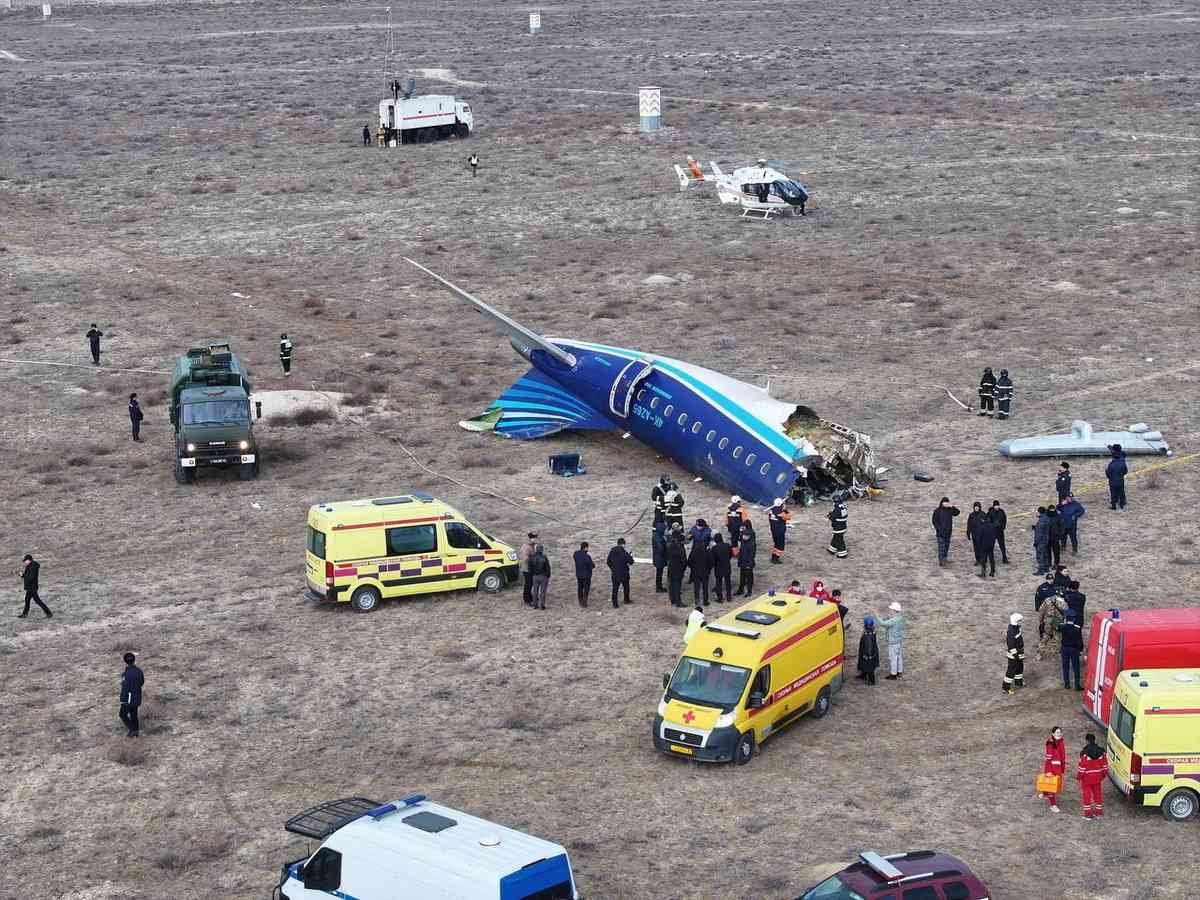 Azerbaijan Airlines plane crashes in Kazakhstan, 38 dead, 29 injured
