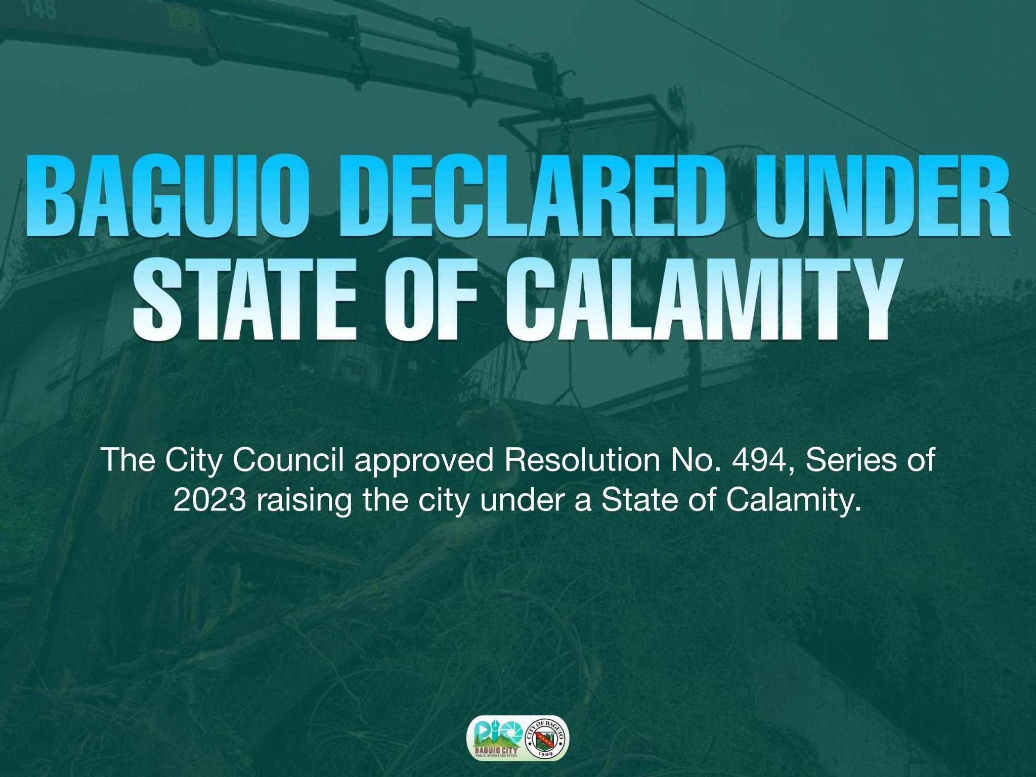 Baguio declares state of calamity due to effects of Egay