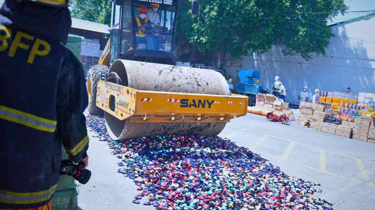 BOC destroys P3.26-B worth of smuggled vape products