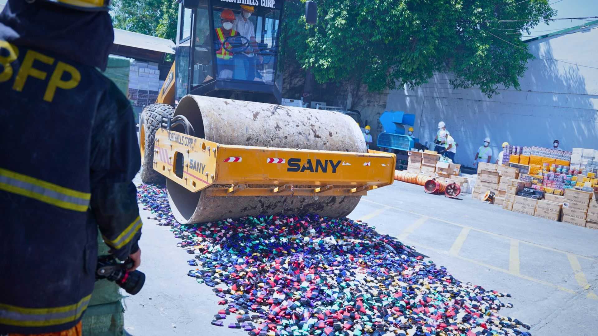 BOC destroys P3.26-B worth of smuggled vape products