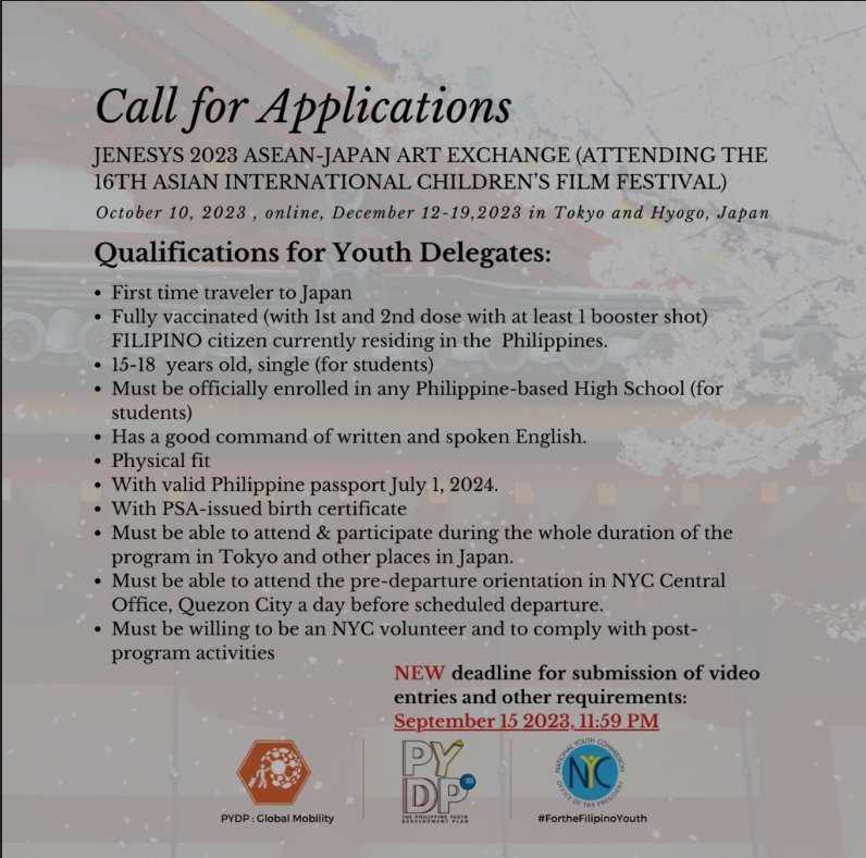 Call for Entries extended for the Asian International Children’s Film Festival 2023 – Embassy of Japan in the PH