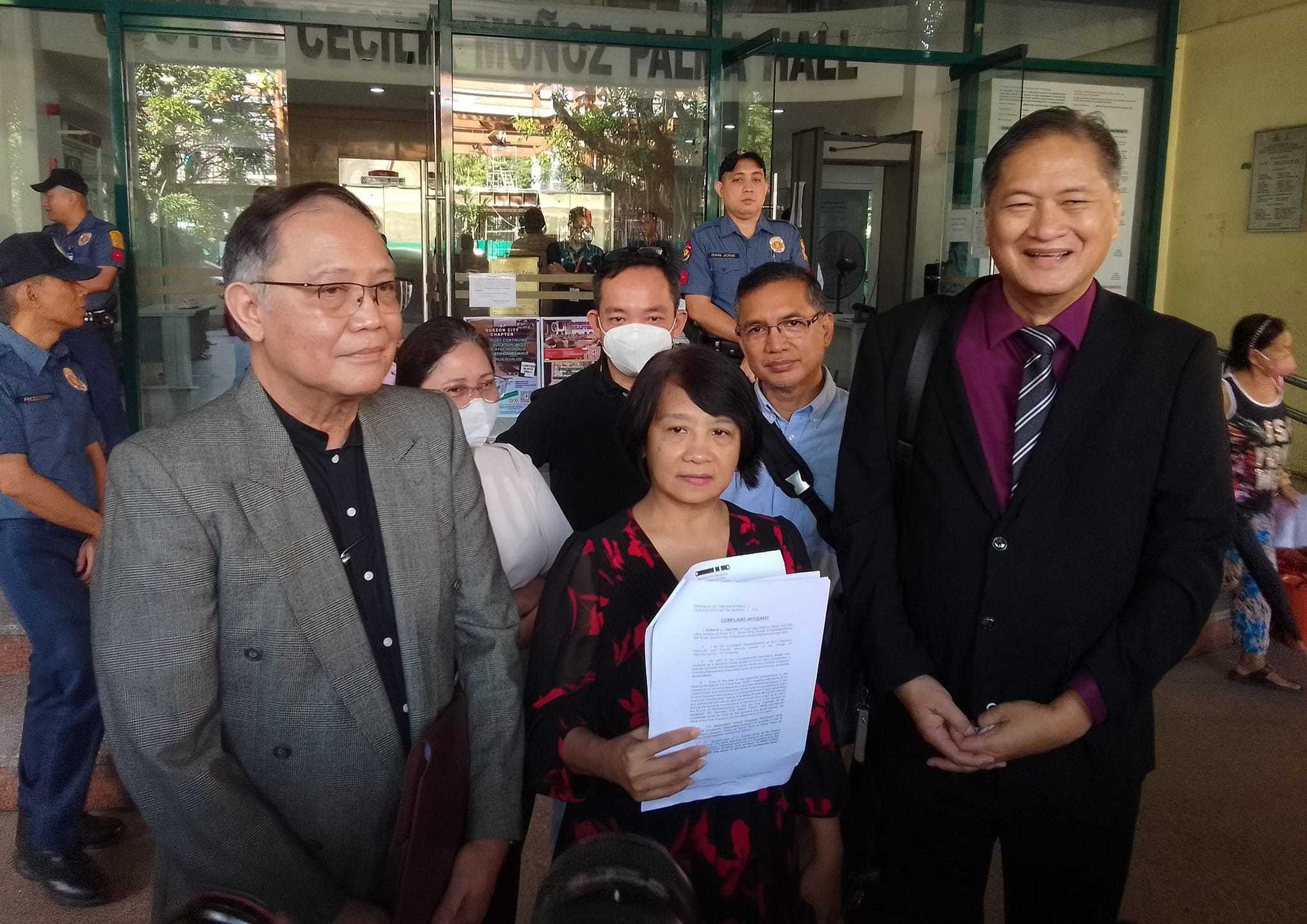 Cong. Castro files criminal rap vs. ex-Pres. Duterte over 'malicious threats'