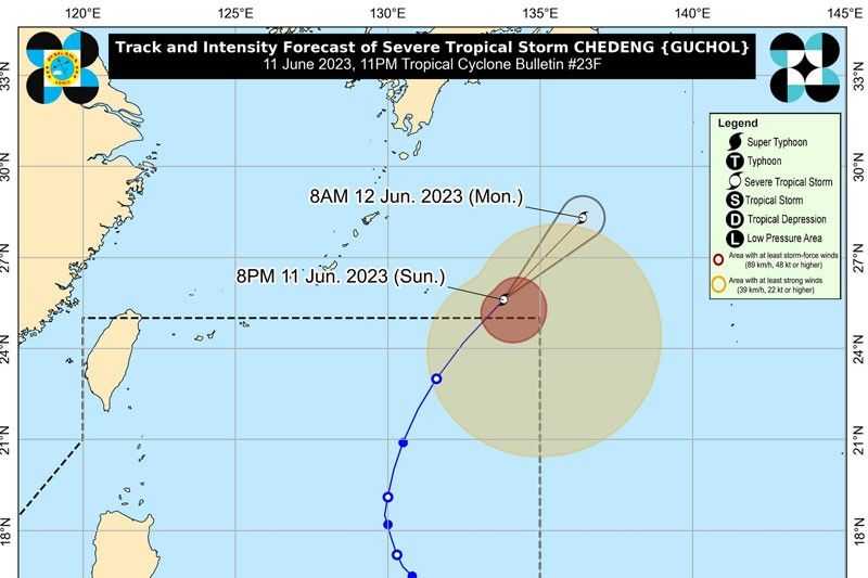 Typhoon ‘Chedeng’ leaves PAR, to further enhance Habagat in the next 3 days