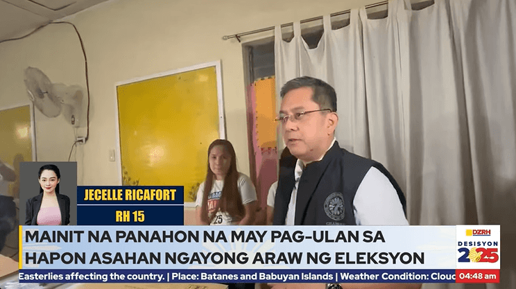 Comelec Chairman George Garcia conducts early inspection ahead of early voting hours for #Desisyon2025