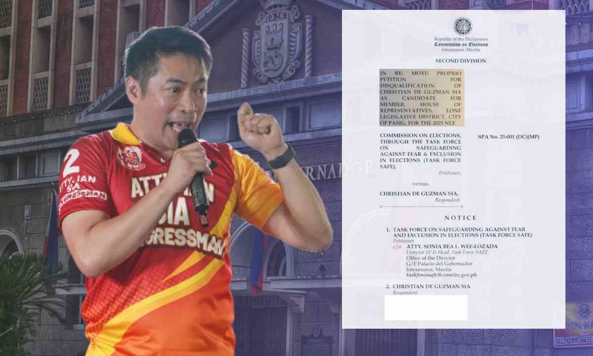 Comelec 2nd division disqualifies Pasig bet Ian Sia