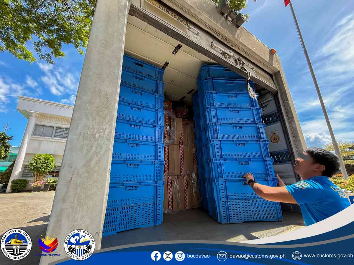 Customs intercepts smuggled cigarettes worth over ₱9.8 million in Davao