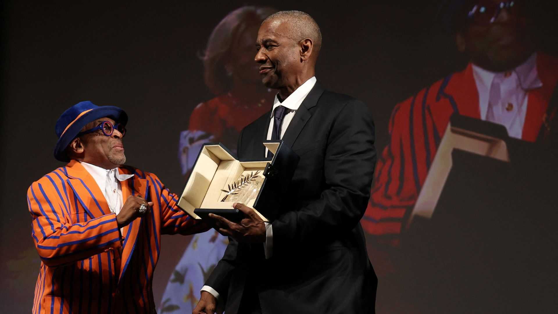 Denzel Washington receives surprise honorary Palme d'Or award at Cannes