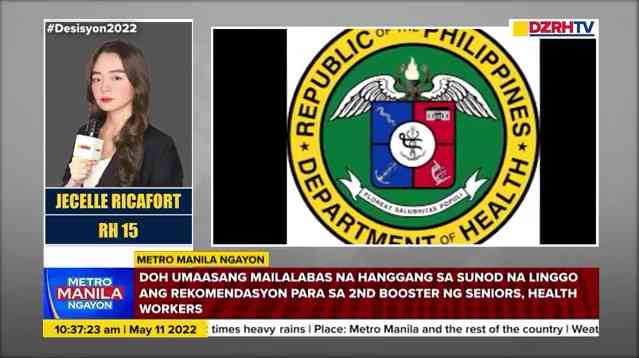 DOH awaits HTAC's recommendation for the 2nd booster of seniors; health workers