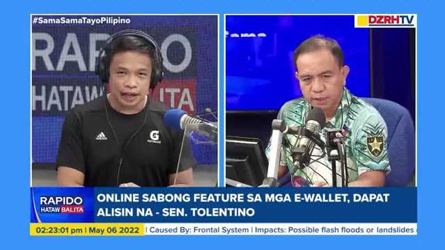 E-sabong should be removed from e-wallet applications — Tolentino