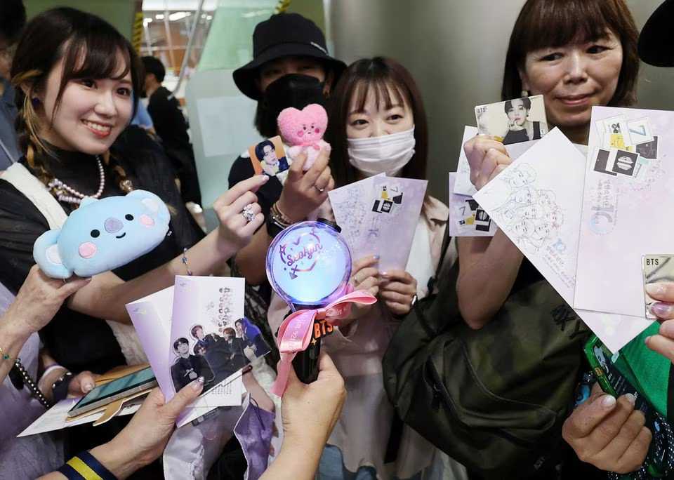 Fans celebrate K-Pop supergroup BTS' 10-year anniversary
