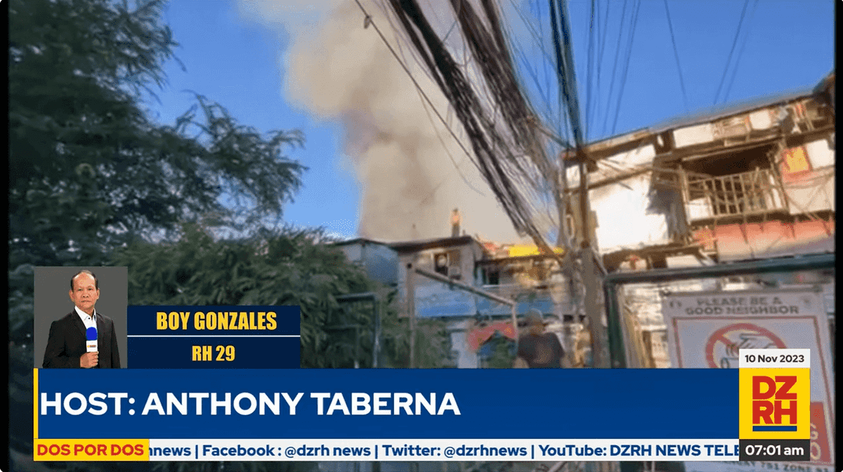 Fire breaks out in a residential area in Malate, Manila