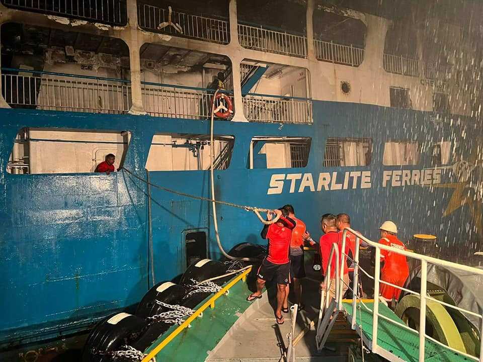 Fire hits passenger vessel in Batangas; one injured