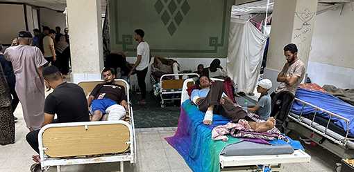 Gaza's hospitals overwhelmed by injured from Israel's military campaign