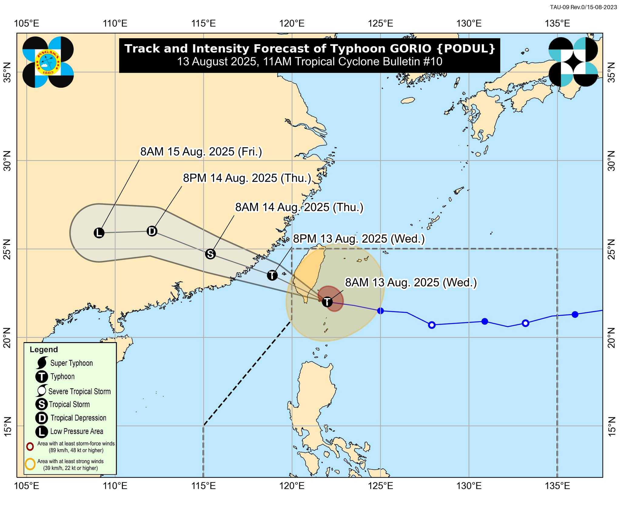 Gorio intensifies approaching southern Taiwan; to exit PAR