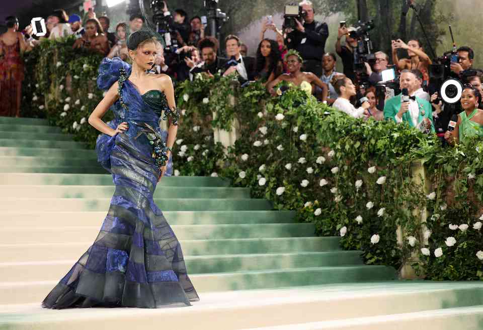 Grape-accented Zendaya leads garden-themed looks at Met Gala