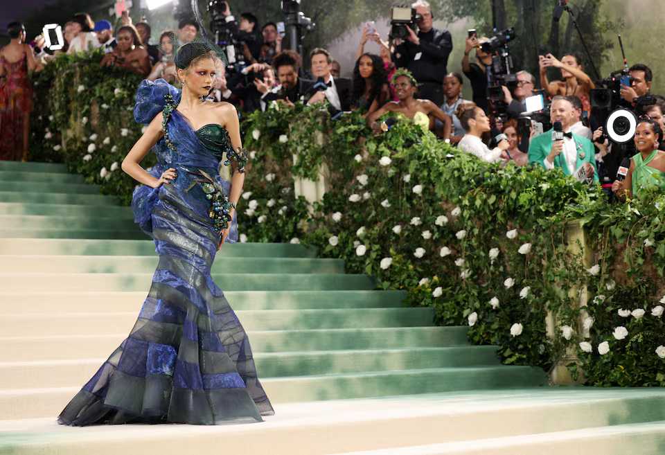 Grape-accented Zendaya leads garden-themed looks at Met Gala
