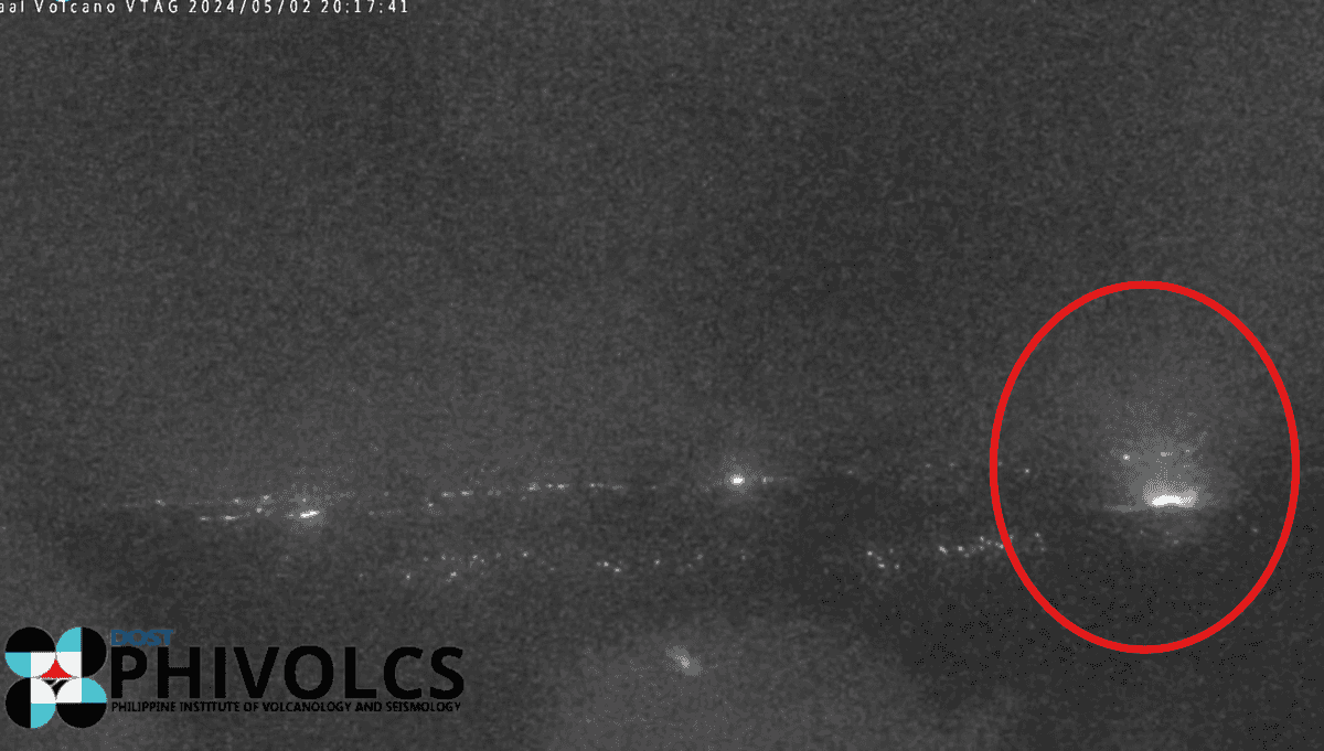 Grassfire hits Taal Volcano's southwest tip, says PHIVOLCS