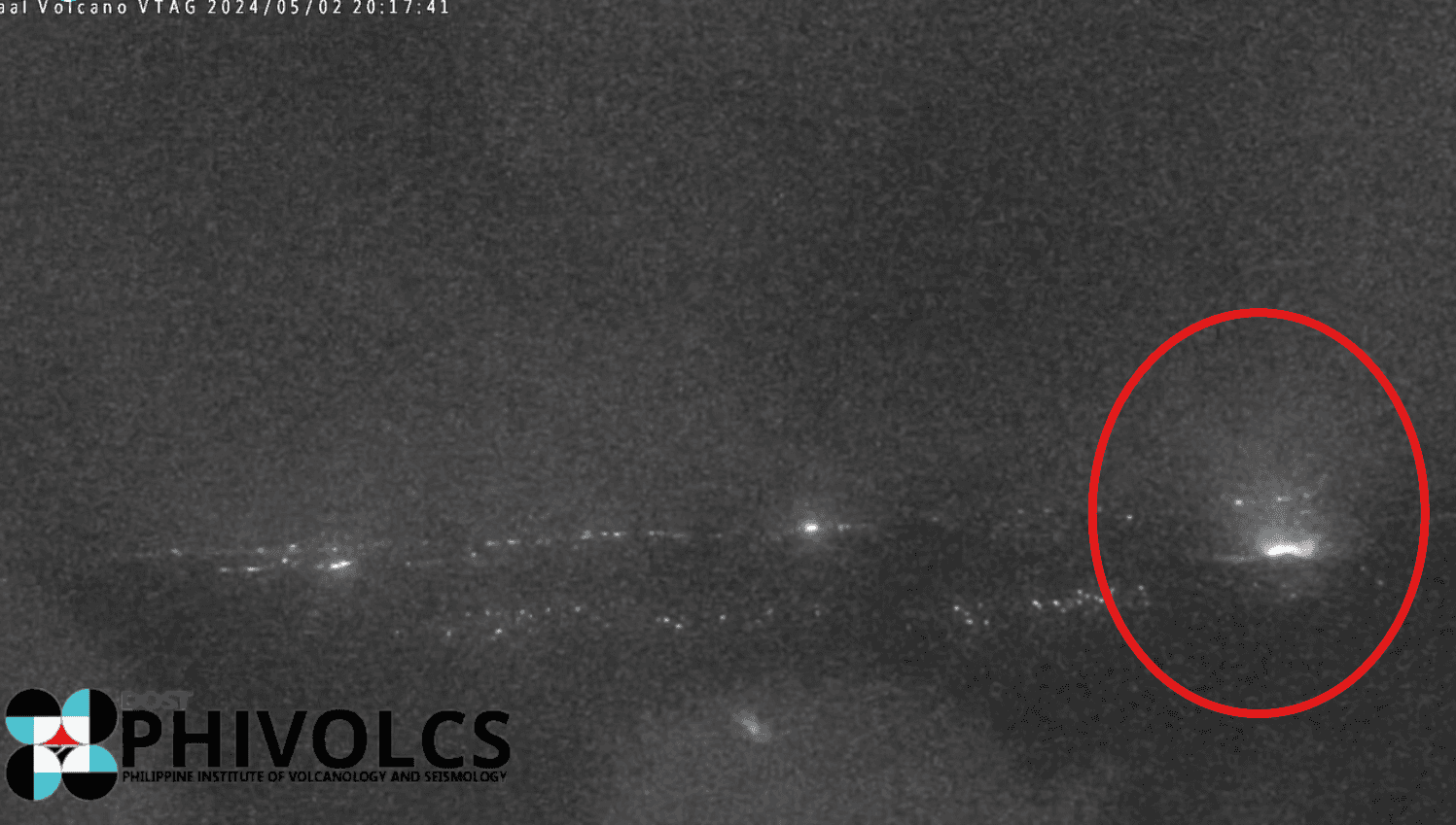 Grassfire hits Taal Volcano's southwest tip, says PHIVOLCS