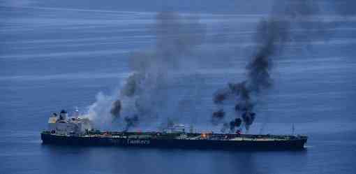 Greek-flagged oil tanker on fire after Houthi attack, EU naval mission says