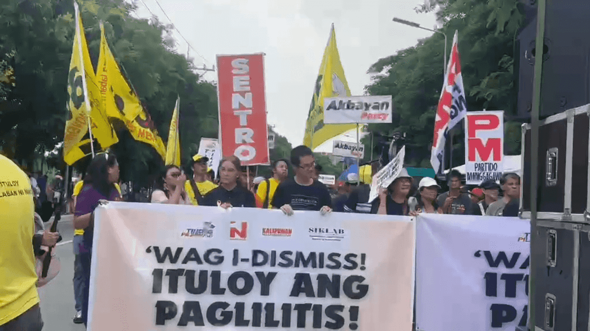 Protesters march to Senate for scheduled vote on VP Duterte’s impeachment case