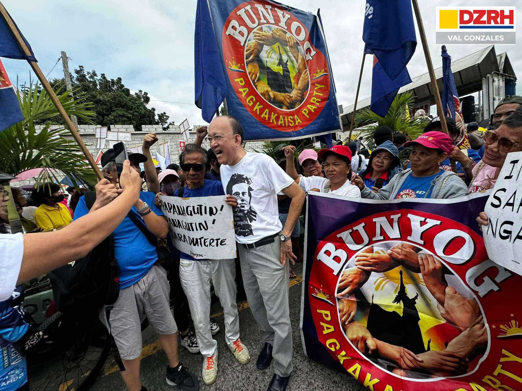 Groups calling for VP Sara's impeachment stage protest at EDSA People Power Monument