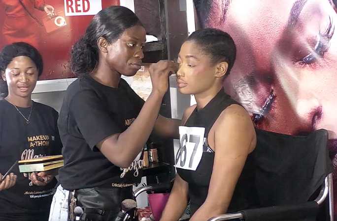 Sierra Leone artist sets new Guinness World Record for most cosmetic makeovers