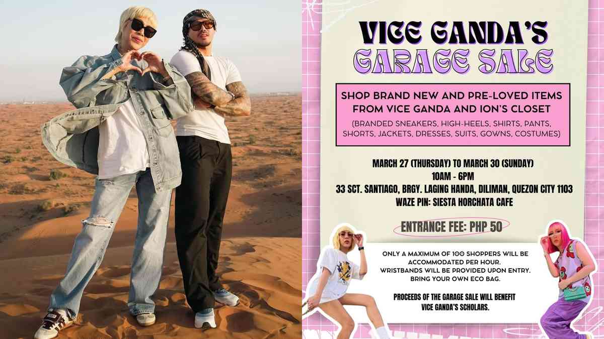 HEADS UP: Vice Ganda, Ion Perez is hosting an ‘UNKABOGABLE’ garage sale this March!