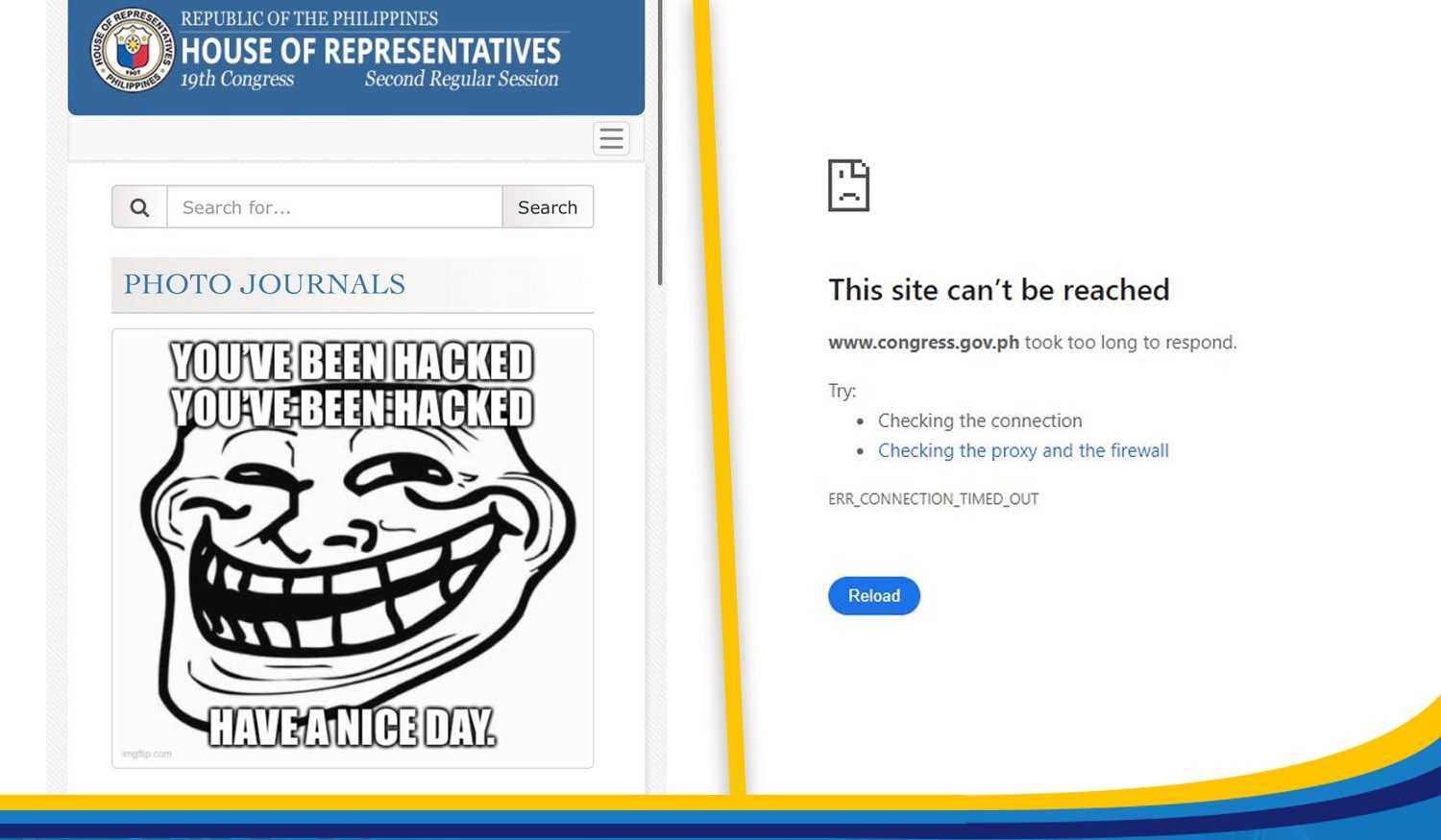 House's website 'fully stored, operational' after hacking - Velasco