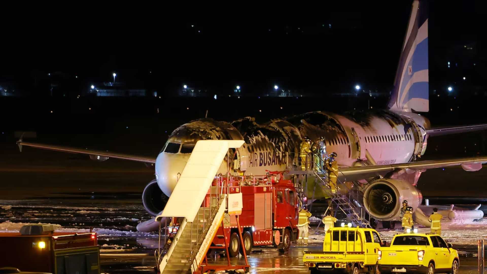 Investigators cautious of jet fuel still aboard wrecked South Korean plane