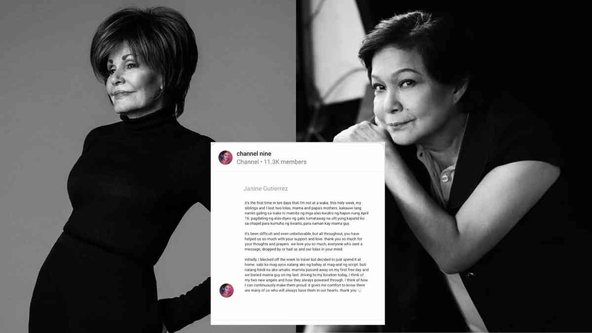 Janine Gutierrez on losing her grandmothers, just days apart: ‘It’s been difficult and even unbelievable’