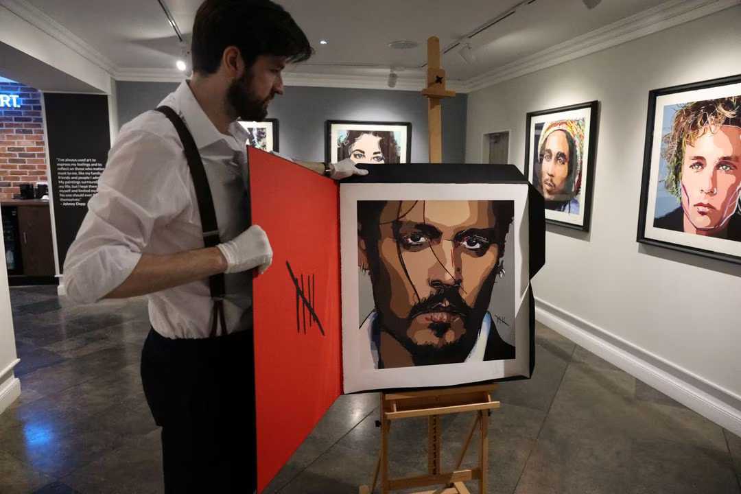 Johnny Depp self-portrait painted during 'dark time' goes on sale