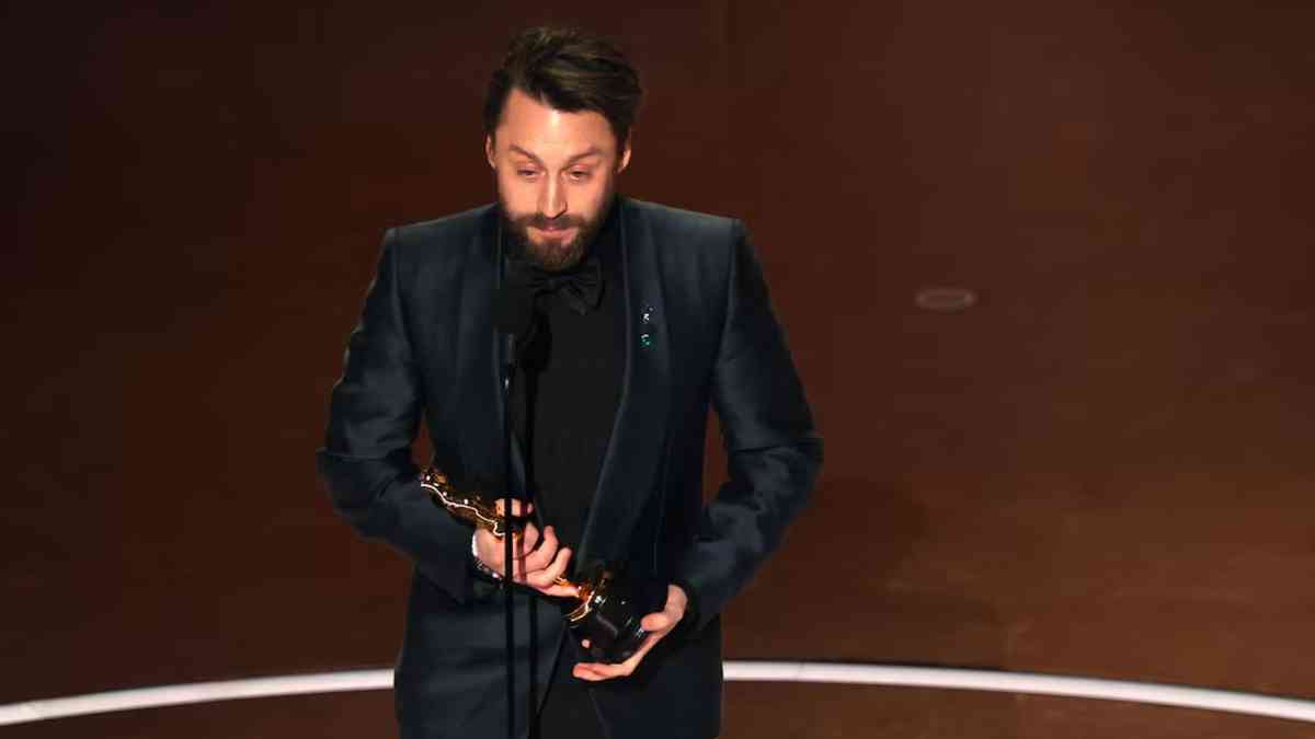 Kieran Culkin wins best supporting actor Oscar for 'A Real Pain'