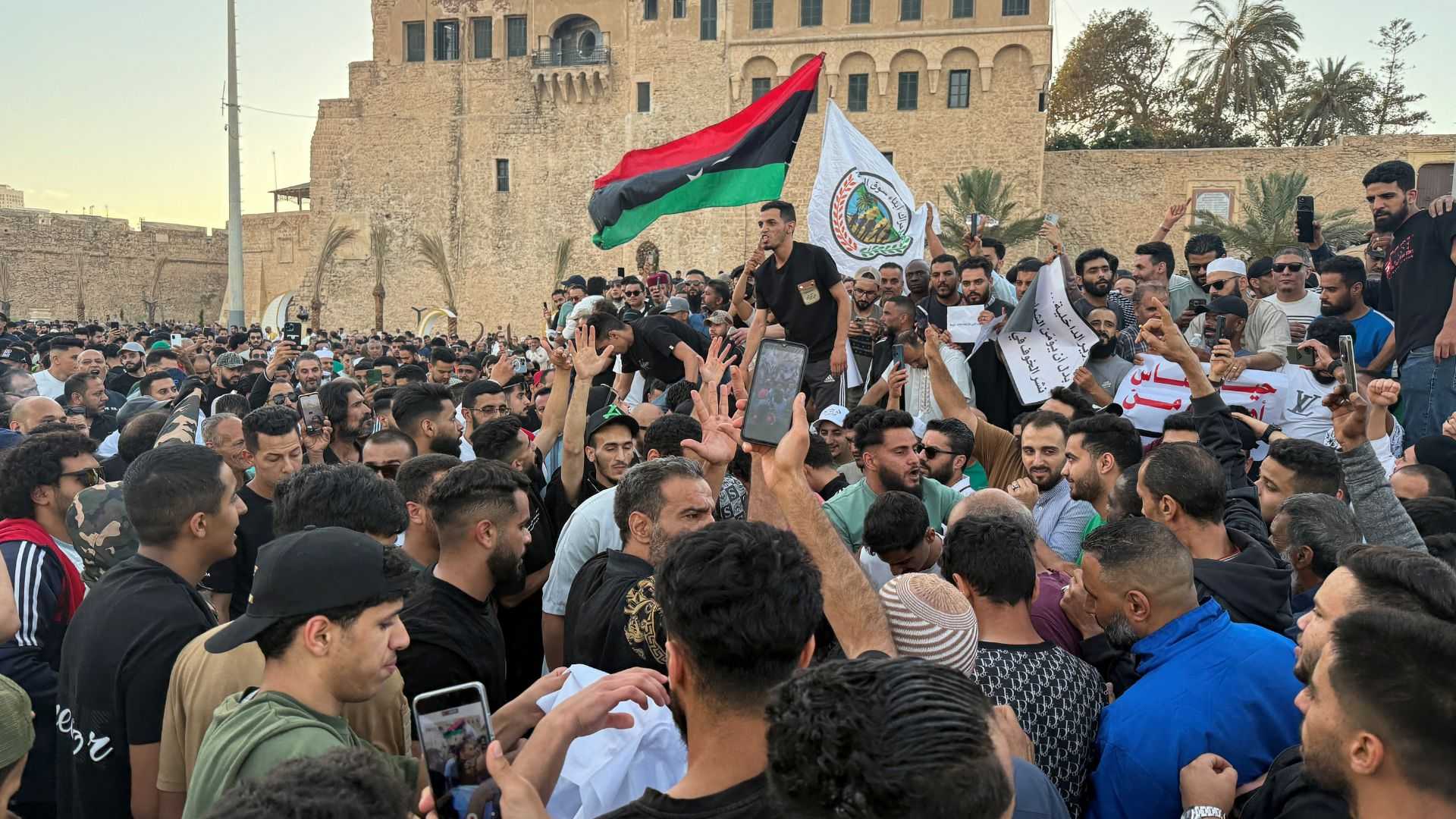 Libyan protesters demand prime minister quit as three ministers resign