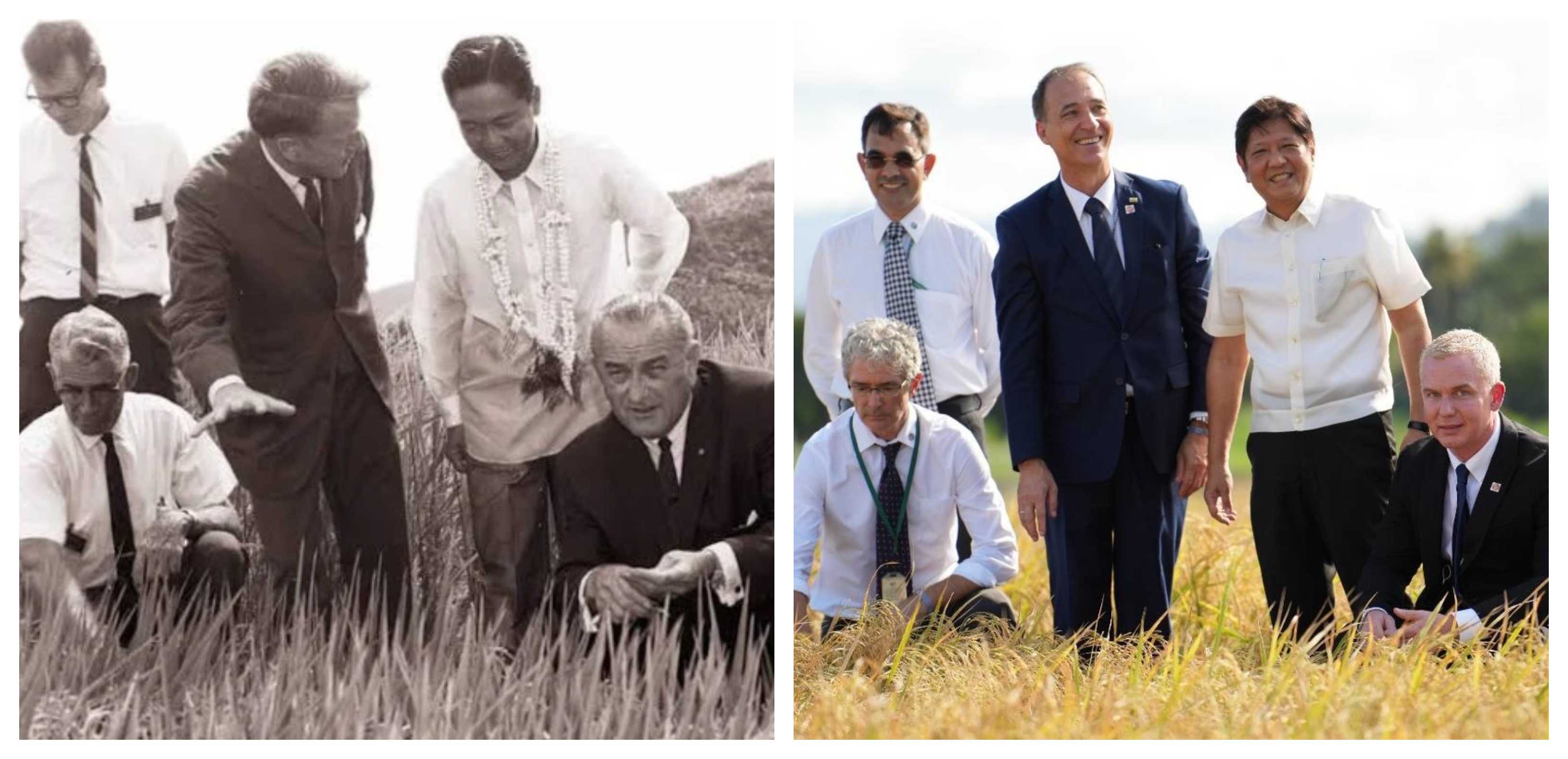 LOOK: Prez Marcos recreates late father's photo at IRRI