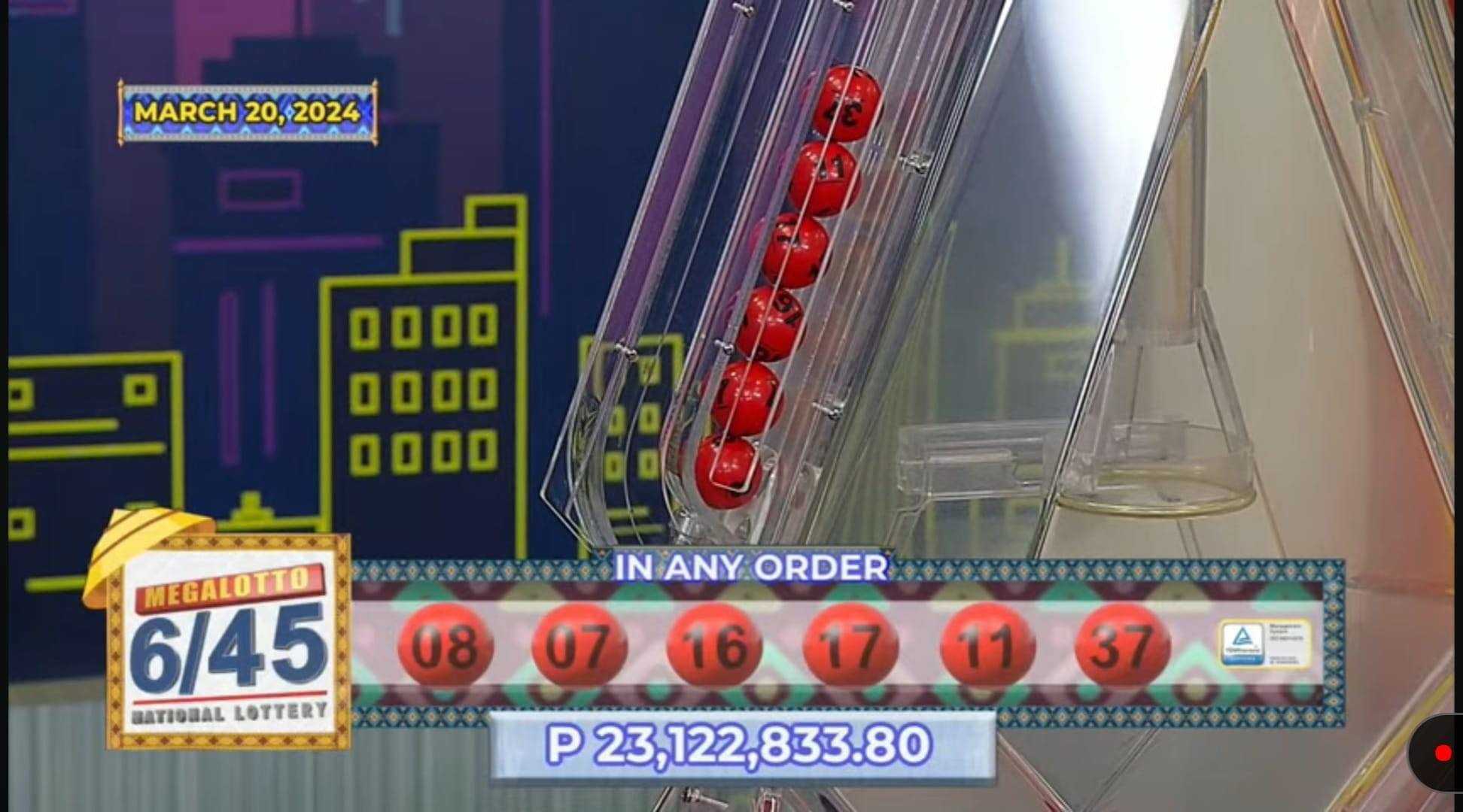 Lucky bettor in Quezon wins P23-M Megalotto 6/45 jackpot