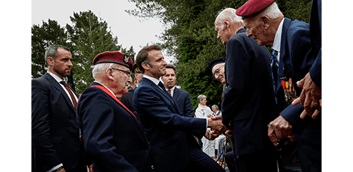 Macron pays tribute to civilian victims of D-Day bombings in Normandy