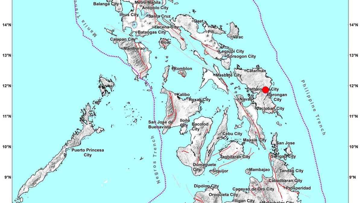 Magnitude 4.2 quake hits Taft, Eastern Samar