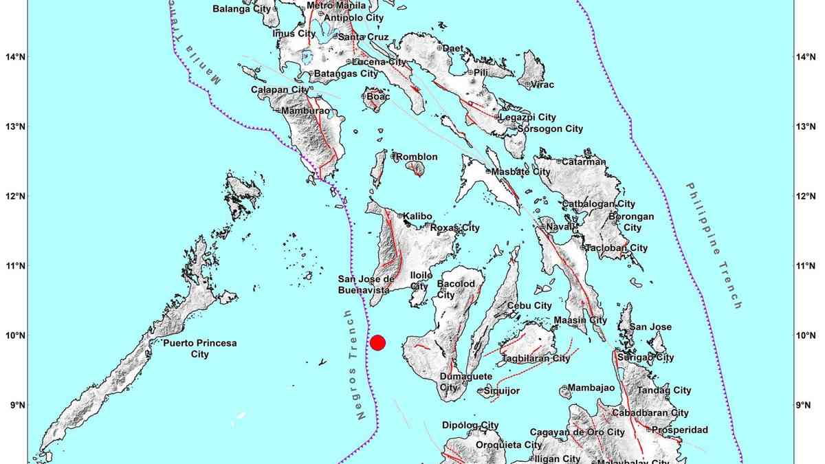 Magnitude 5.1 earthquake strikes Negros Occidental