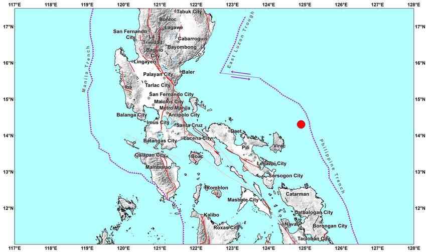 Magnitude 6.1 quake strikes Bagamanoc, Catanduanes