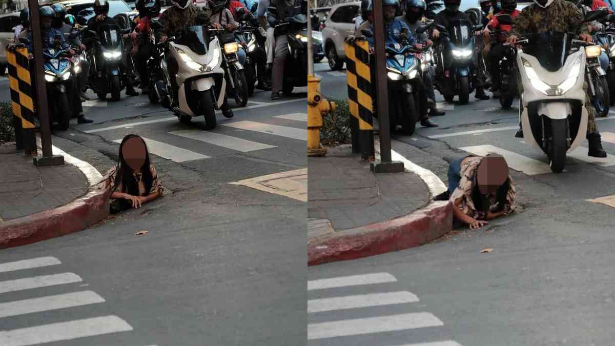 Makati Police Chief says woman who emerged from the drain had been living inside the manhole
