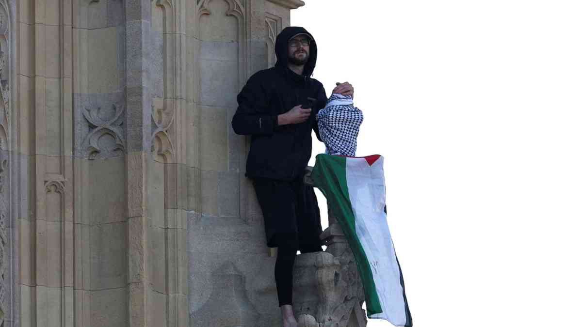 Man who climbed London's Big Ben with Palestinian flag tower arrested