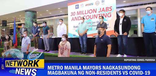 Metro Manila mayors nagkasundong magbakuna ng non-residents vs covid-19
