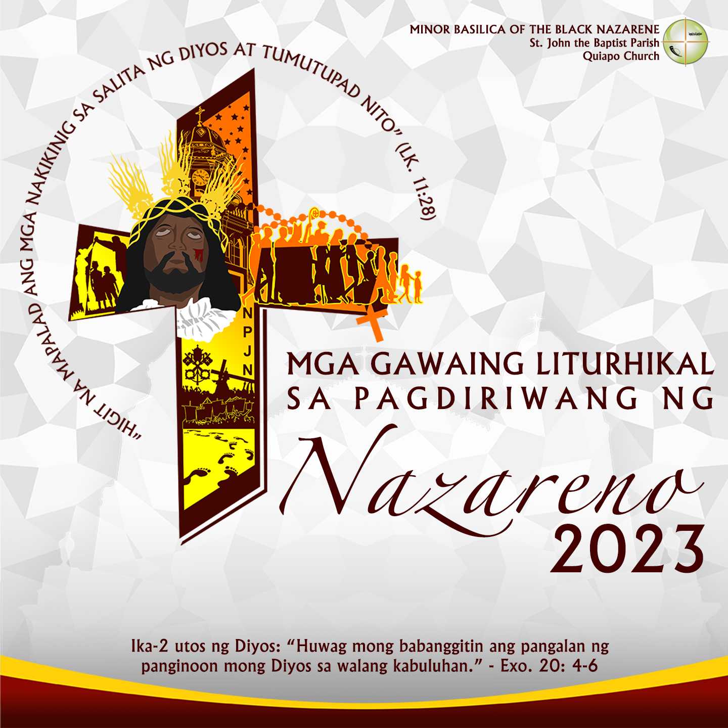 Mass schedules and activities of Nazareno 2023