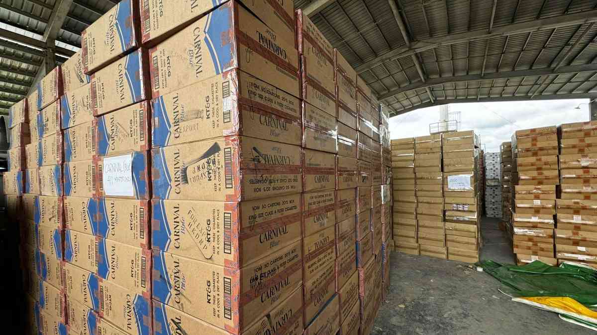 NBI seizes atleast ₱270-M worth of allegedly smuggled recycled cigarettes in Tarlac